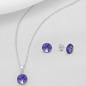 925 Sterling Silver Tanzanite Push-Back Earrings